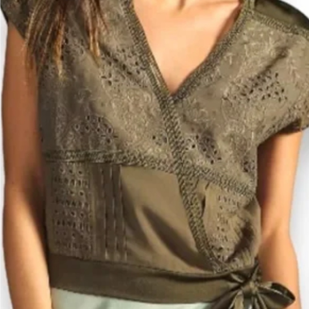 Anthropologie Tiny faux wrap top